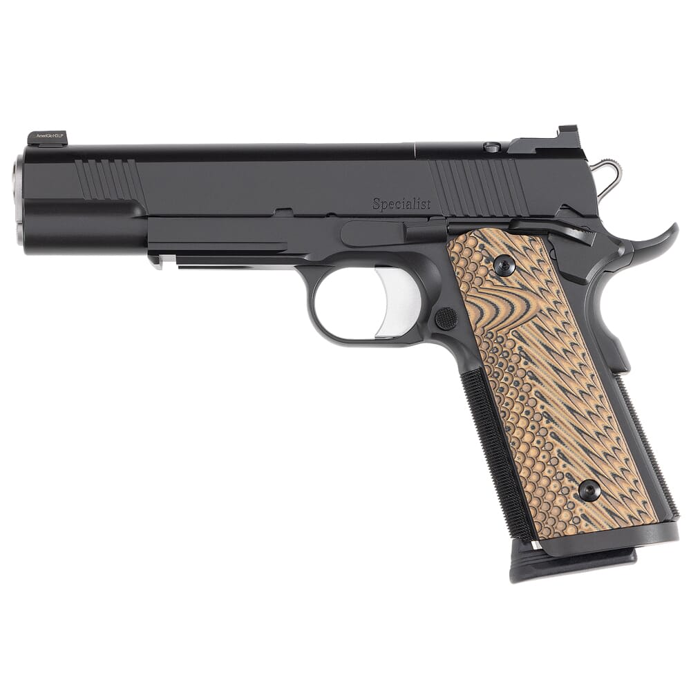 Dan Wesson Specialist 9mm 10rd Optic Ready Pistol w/Fixed Tritium Night Sights, Light Rail, Magwell, Ambi-Safety & G10 Grips 01796