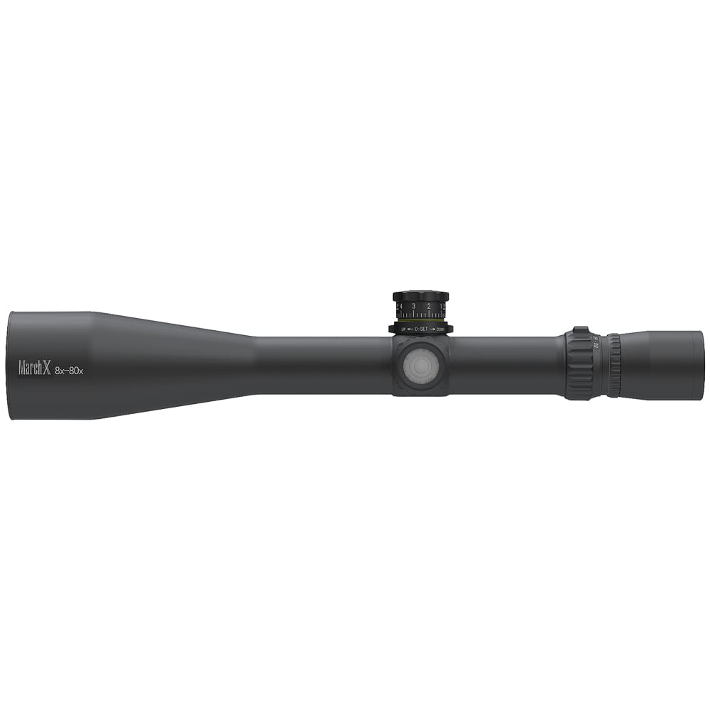 March X Tactical 8-80x56mm SFP MTR-RTM Reticle 1/8MOA 6Level Illum Riflescope w/Middle Wheel D80V56TI-MTR-RTM