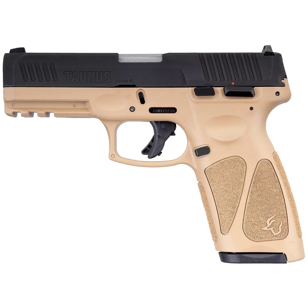 Taurus G3 9mm Tan/Bk 4" BL Pistol w/(2)15rd Mags 1-G3B941T-15
