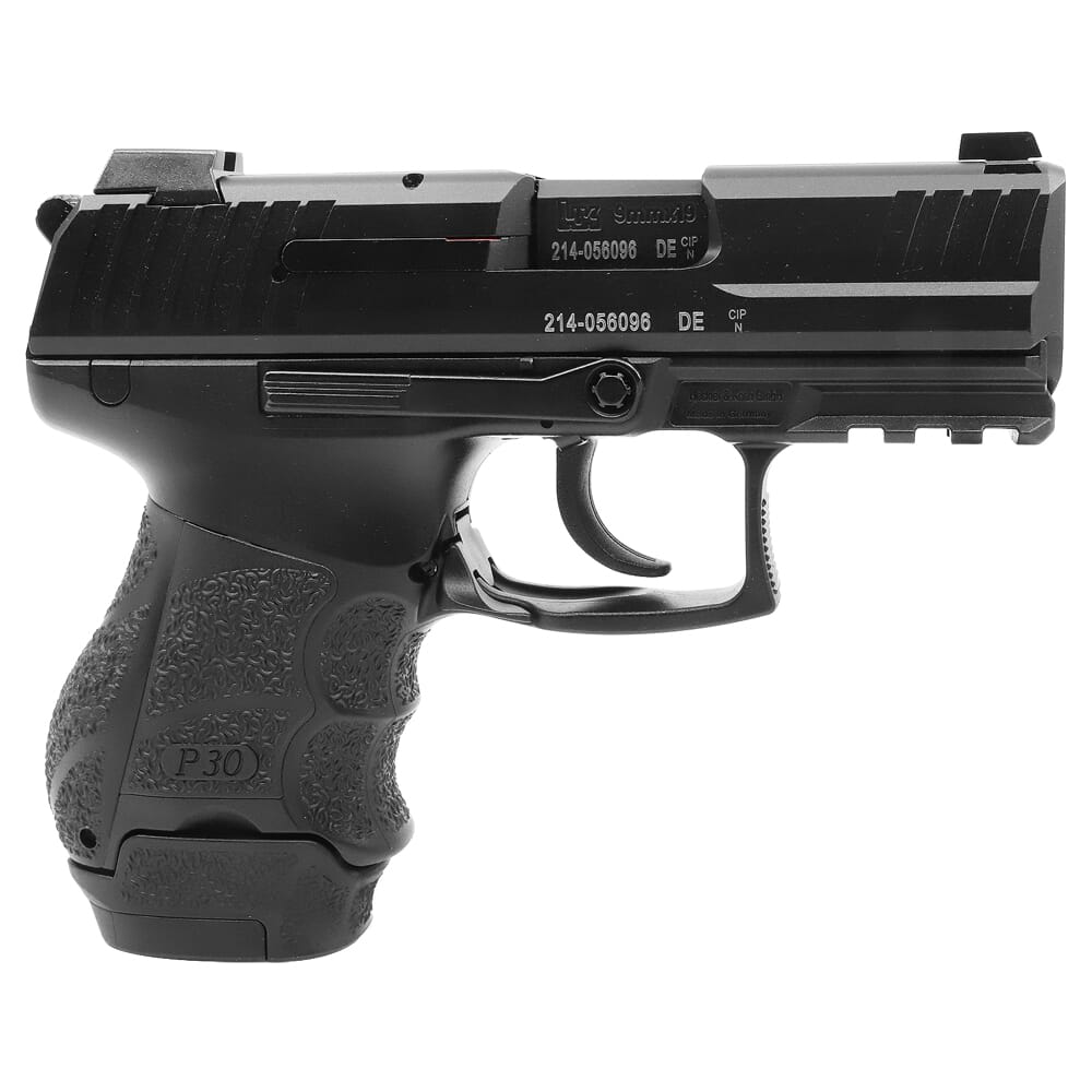 HK P30SK V3 9mm 3.27" Bbl DA/SA Subcompact Pistol w/Rear Decocking Button, 15rd Mag, (2) 12rd Mags & Night Sights 81000824