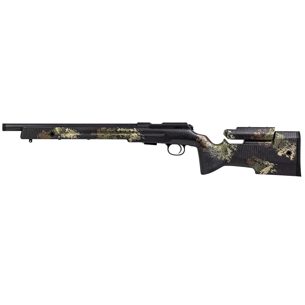 CZ-USA 457 Varmint Precision Trainer MTR .22 LR 16.2" 1/2x28 Nitride, 11mm Dovetail 5rd Rimfire Rifle, Manners Composite Camo Stock, Adj Cheek 02355