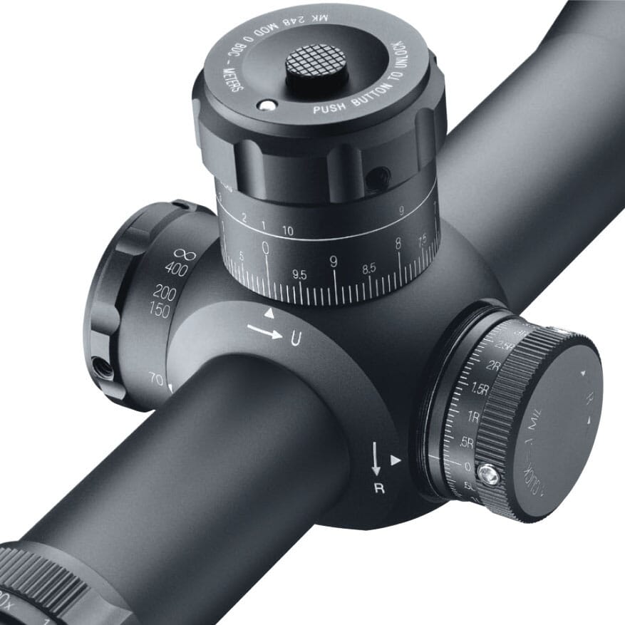 Leupold Mark 4 ERT 6-5-20x50 Army M2010 Enhanced Sniper Rifle Scope 34mm Tube M5A2 Front Focal H58 MK240 Mod 0 elevation dial in mils|113780