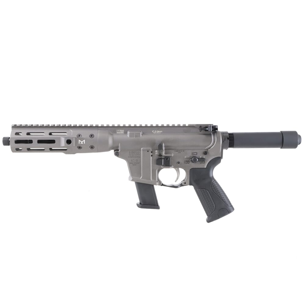 LWRC IC-9 9mm 8.5" 1:10" 1/2x28 Bbl Tungsten Grey Pistol ICP9TG8
