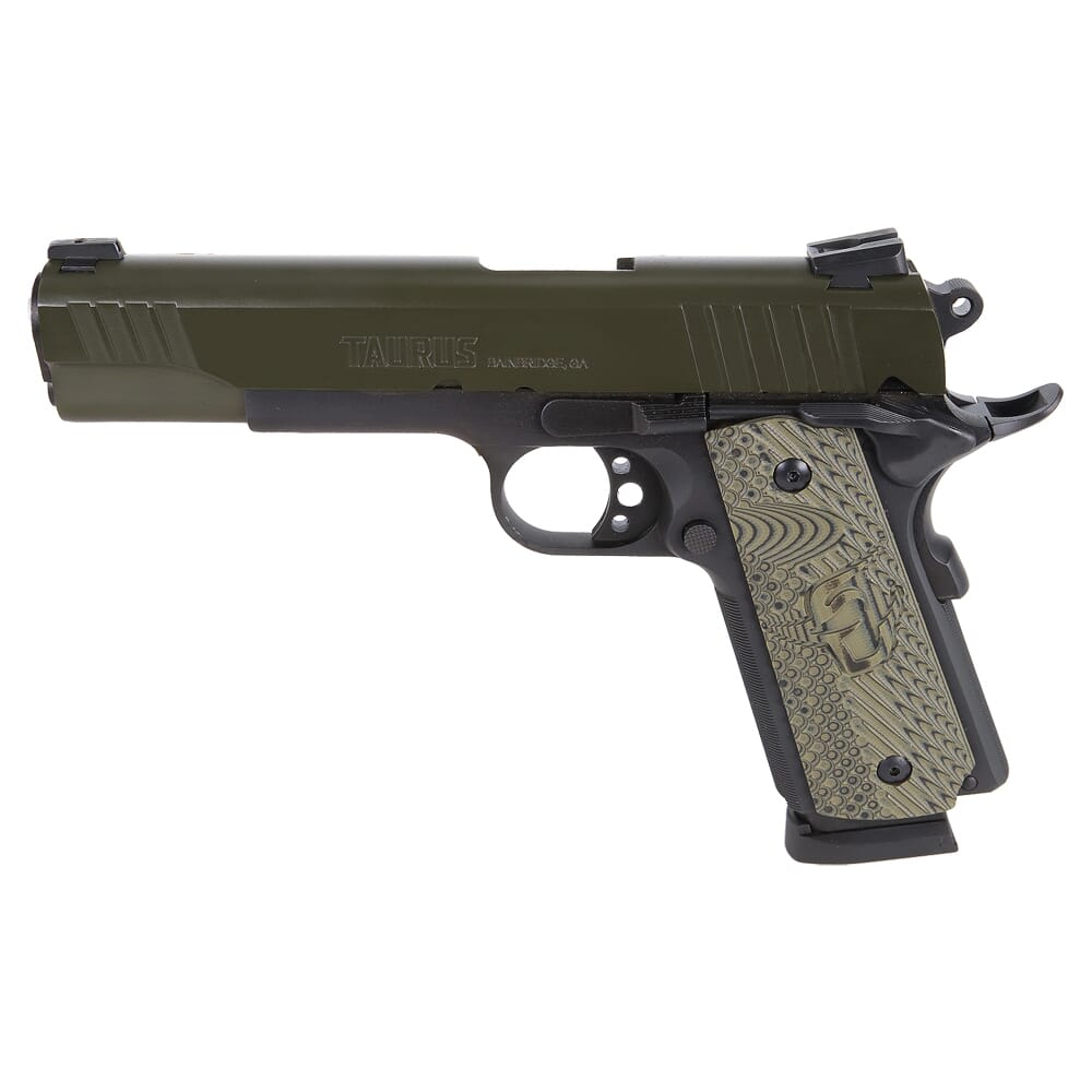 Taurus PT1911 .45 ACP Bk Cerakote Mil Spec Green VZ Grip 5" Pistol w/(1)8rd Mag 1-191101MG-VZ
