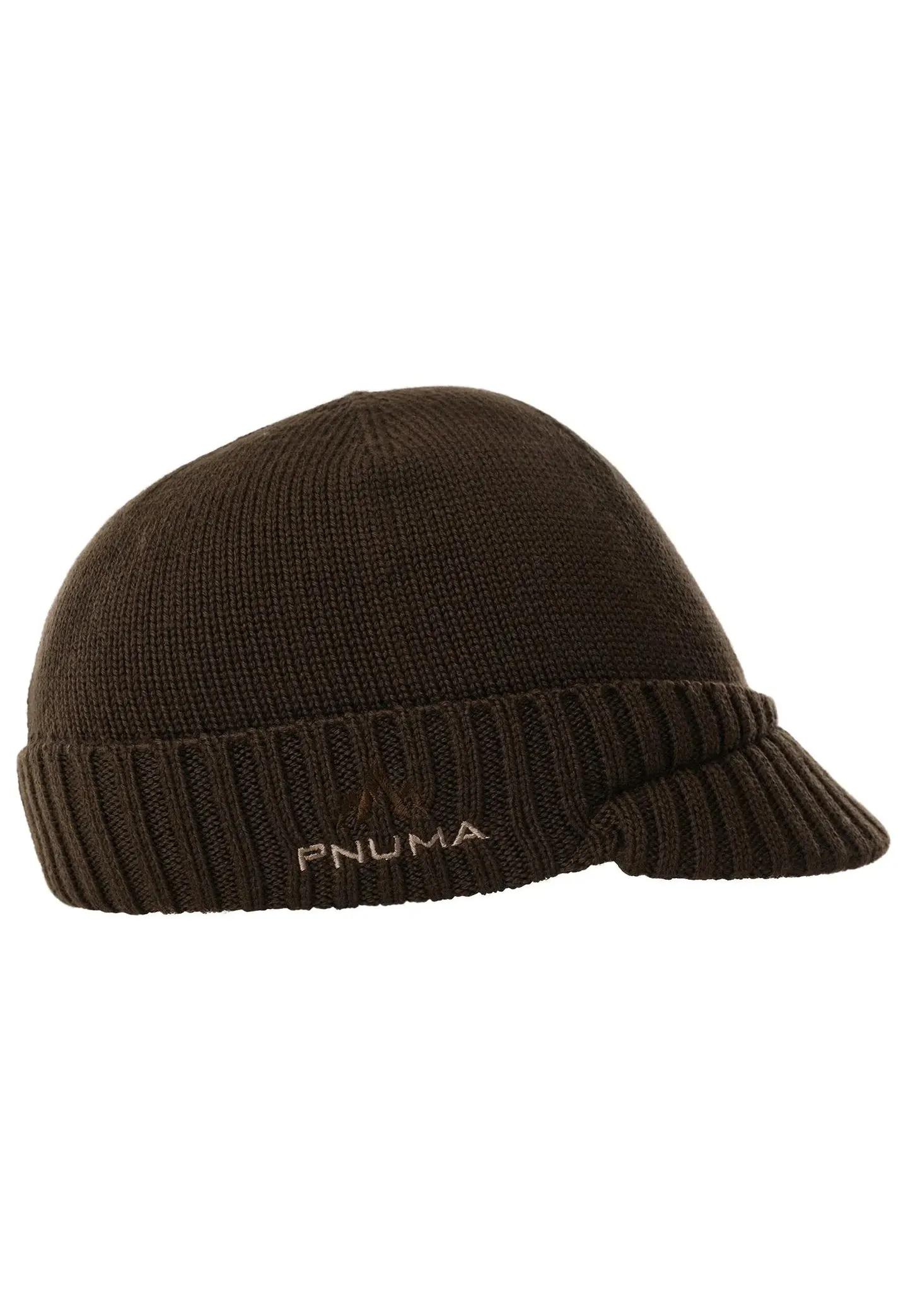 Pnuma Outdoors Merino Wool Visor Beanie, Pine Creek Color P605D