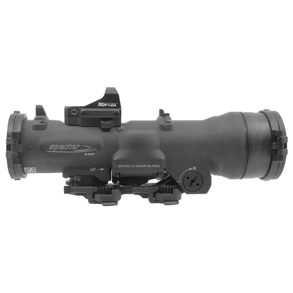 Elcan SpecterDR 1.5-6x 7.62mm Riflescope w/Flip Covers, ARD & 4MOA XOPTEK DFOV156-C2-X4