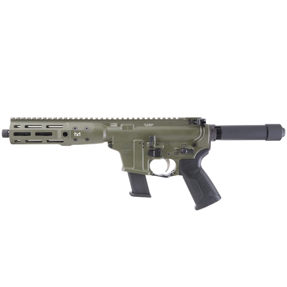 LWRC IC-9 9mm 8.5" 1:10" 1/2x28 Bbl OD Green Pistol ICP9ODG8