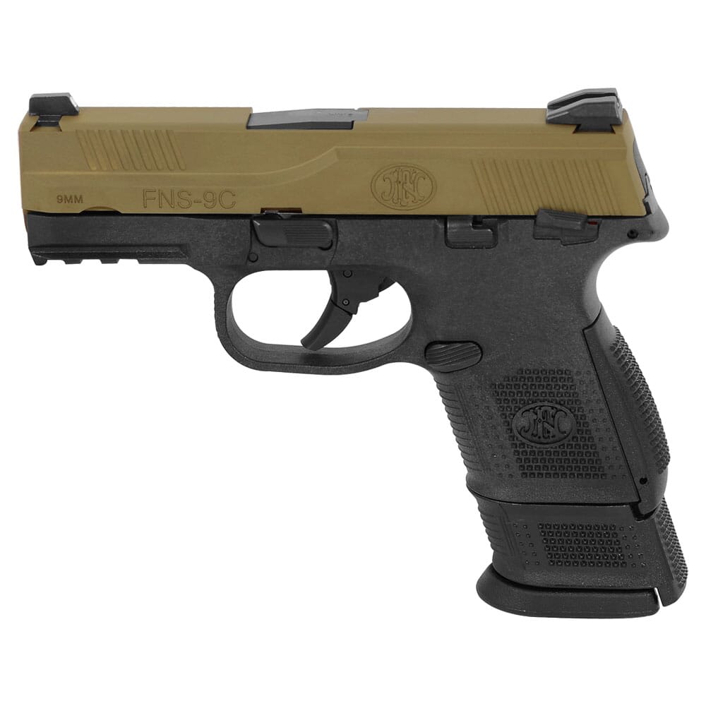 FN FNS-9 Compact 9mm MS BLK/FDE DS Pistol with (1) 12-Rnd (1) 17-Rnd Pistol 66-100231