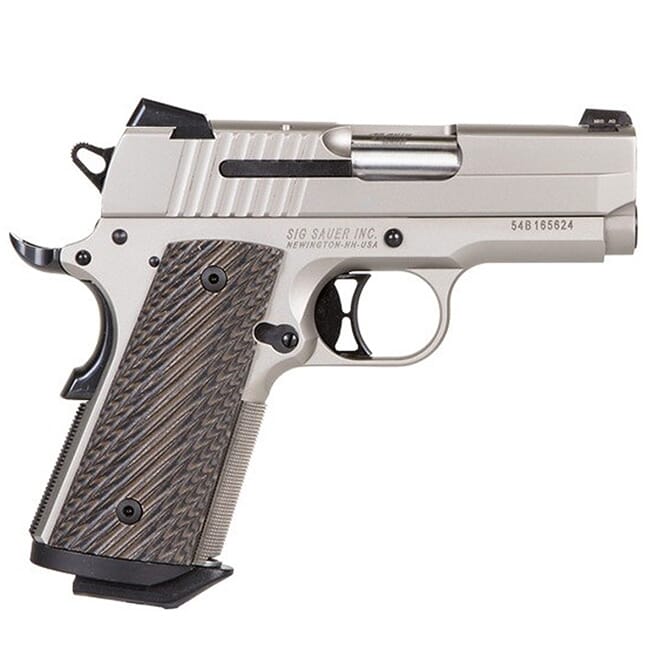 Sig Sauer 1911 Ultra Compact Nickel .45 ACP 3.3" SAO (2) 7rd Mags 1911UT-45-NI