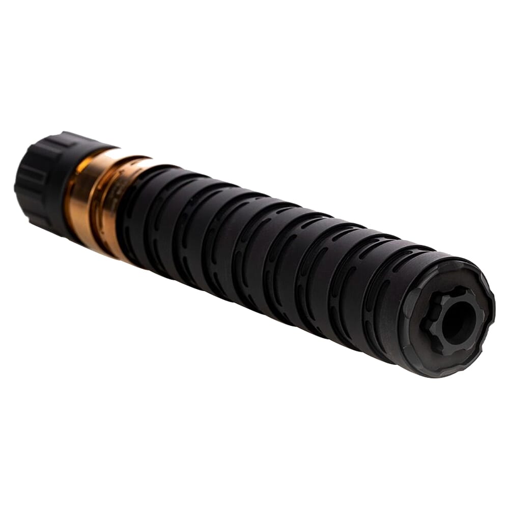 Q, LLC. Erector 9 9mm Modular 1/2-28 Black Piston Silencer SIL-E-9-BLACK
