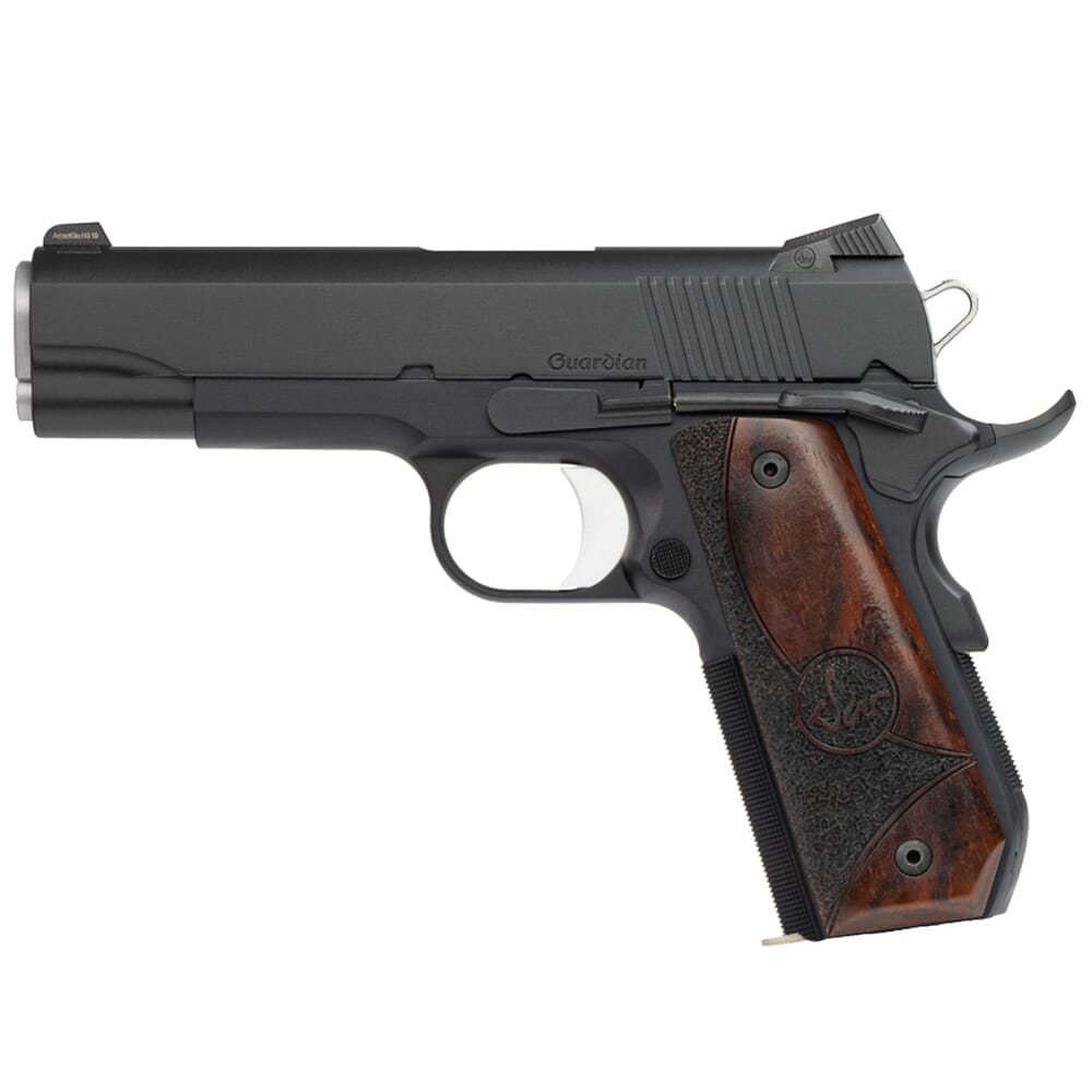Dan Wesson Guardian 9mm Blk Alum Bobtail Frame w/Fixed Trit Night Sights, Wood Grips, 9rd Pistol 01828