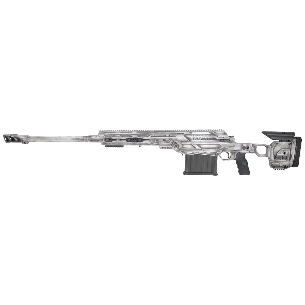 Cadex Defense Tremor .50 BMG 29" 1:15" Bbl 1-14 TPI Battle Worn White Rifle w/Round Bolt Knob & MX1 Muzzle Brake CDX50-DUAL-50-29-BR40-D2J5N-BWW