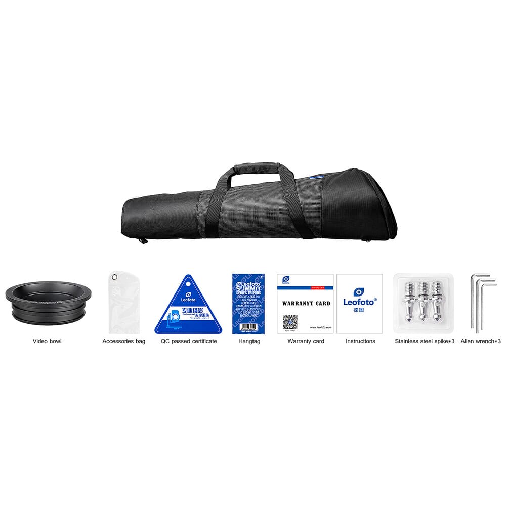 Leofoto LM Series LM-364C Tripod w/75mm Video Bowl & Bag Camo LM-364C-CAMO