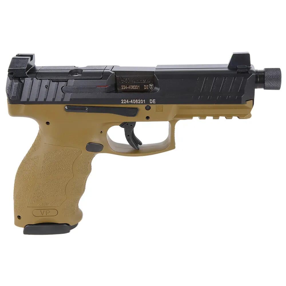 HK VP9-B Tactical 9mm 4.7" Bbl Push-Button Mag Release Optics Ready FDE Pistol w/(3) 10rd Mags & Night Sights 81000777