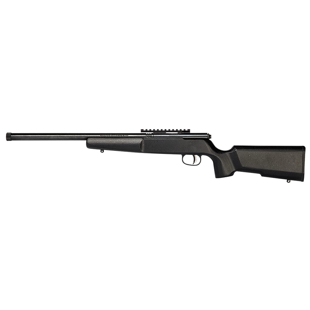 Savage Arms Rascal Target .22 LR 16.13" 1:16" 1/2x28 Bbl Black Hardwood BA Single-Shot Rifle w/Ear Plugs & Firearms Lock 13823