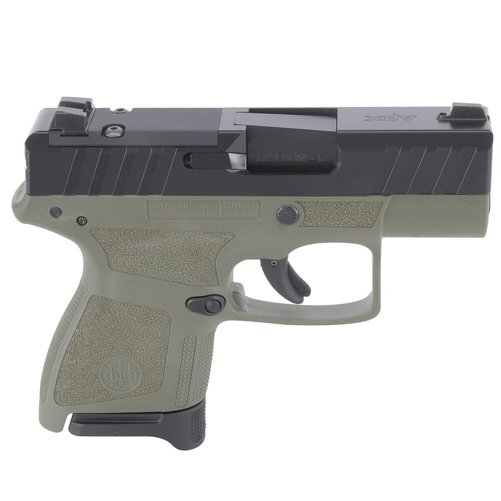 Beretta APX A1 Carry RDO 9mm 3.07" Bbl Semi-Auto OD Green Pistol w/(1)8rd Extended & (1) 6rd Mag JAXN927A1