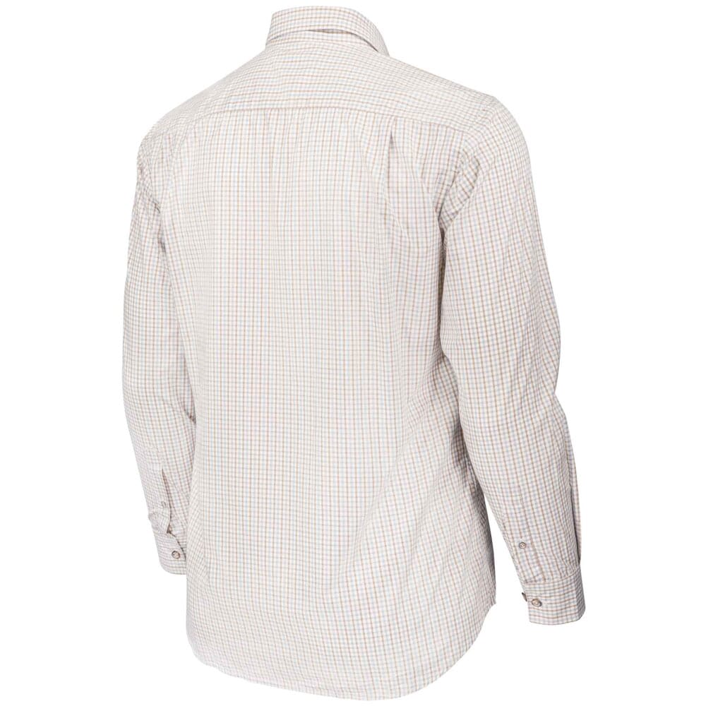 Beretta Trail Plain Collar Shirt Tan/Light Blue Check X Large LU801T153301A8XL