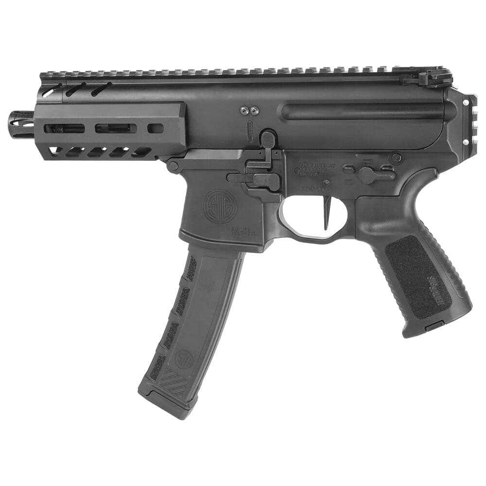 Sig Sauer MPX K 9mm 4.5" 1:10" Bbl Blk/Coy Semi Pistol w/ Al M-LOK Handguard & (1) 35rd Poly Mag No Brace PMPX-4B-9-NB
