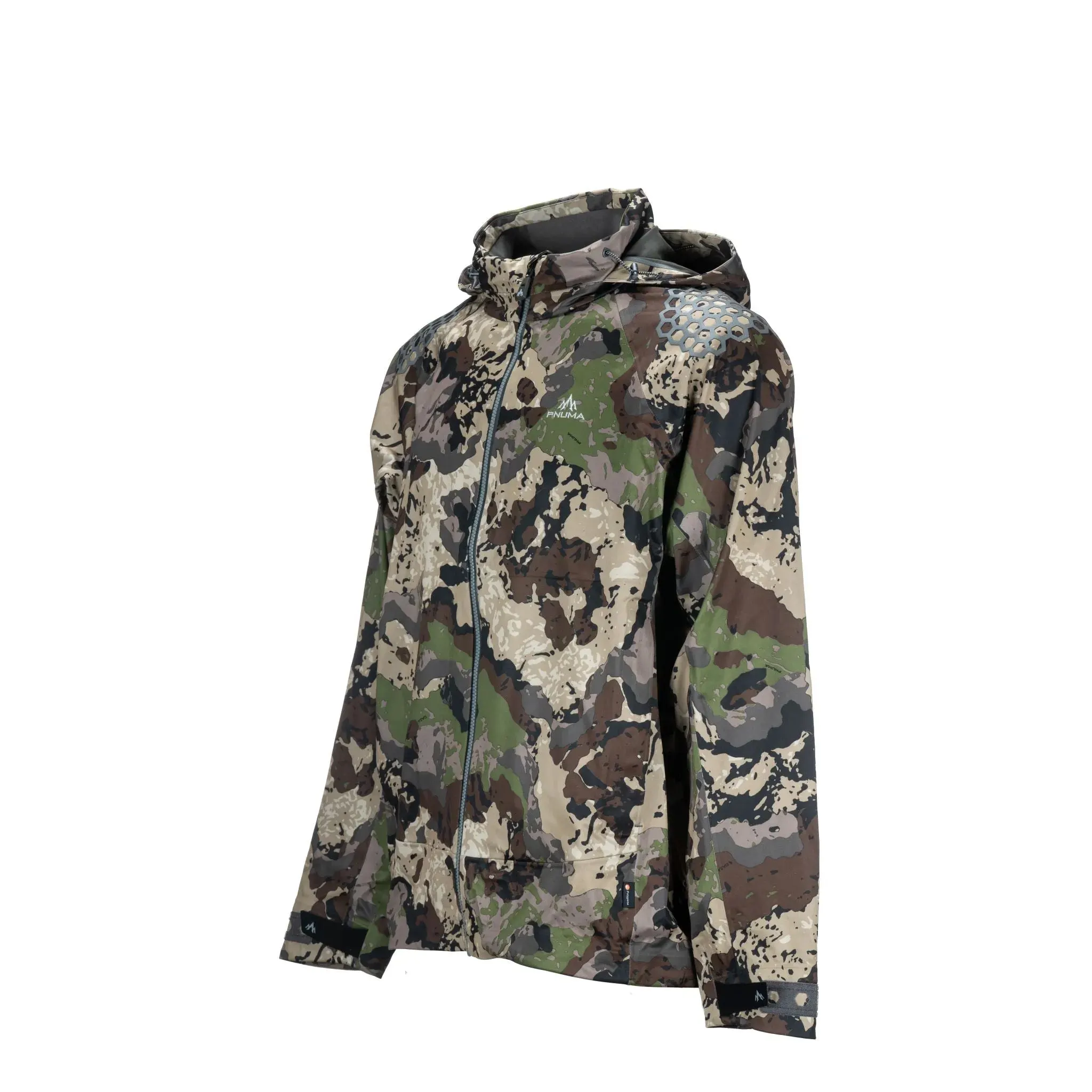 Pnuma Outdoors 3L Rain Jacket, Caza Camo XLT 3L-JK-CZ-XLT