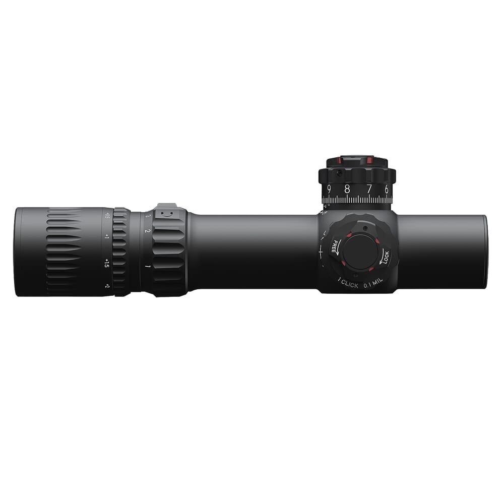 March Compact Tactical Shorty Gen II 1-10x24mm FFP DR-TR1FB Reticle 0.1MIL 6Level Illum Riflescope D10SV24FDIMLX-DR-TR1FB