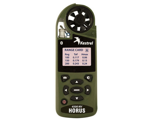 Kestrel 4500 Bluetooth Shooters Weather Meter with Horus Ballistics Calculator Olive Drab 4500HB 0845HBOLV