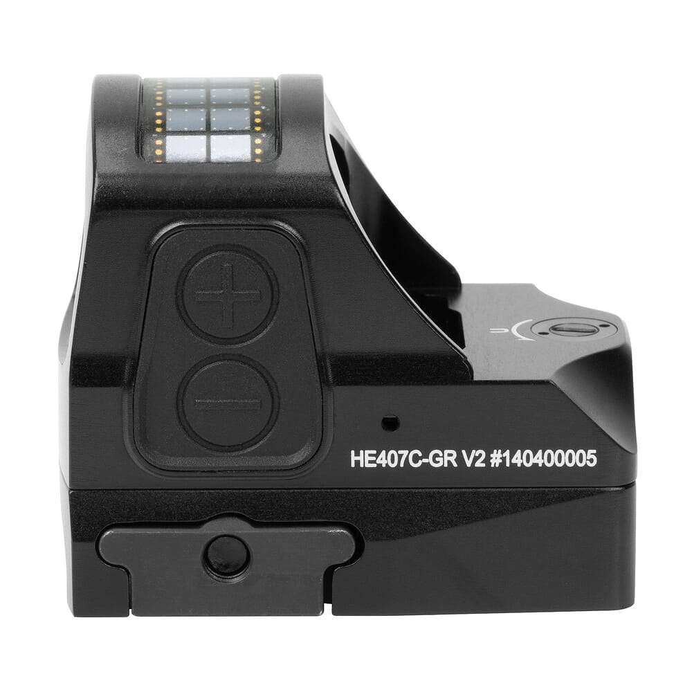 Holosun HE407C-GR-V2 Green 2MOA Dot Only Open Reflex Sight w/ Solar Failsafe and Shake Awake - HE407C-GR-V2