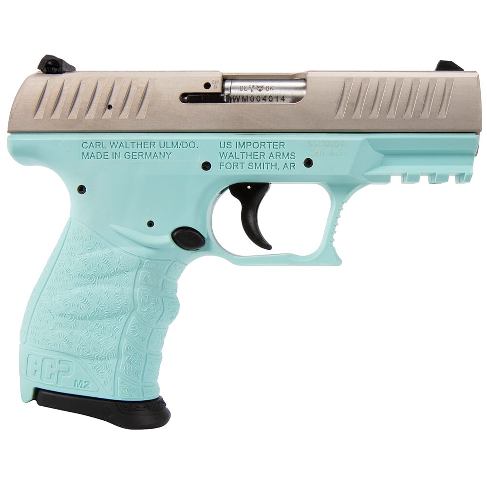 Walther Arms CCP M2 .380 ACP 3.54" Bbl Angel Blue/SS Pistol w/(2) 8rd Mags 5082512