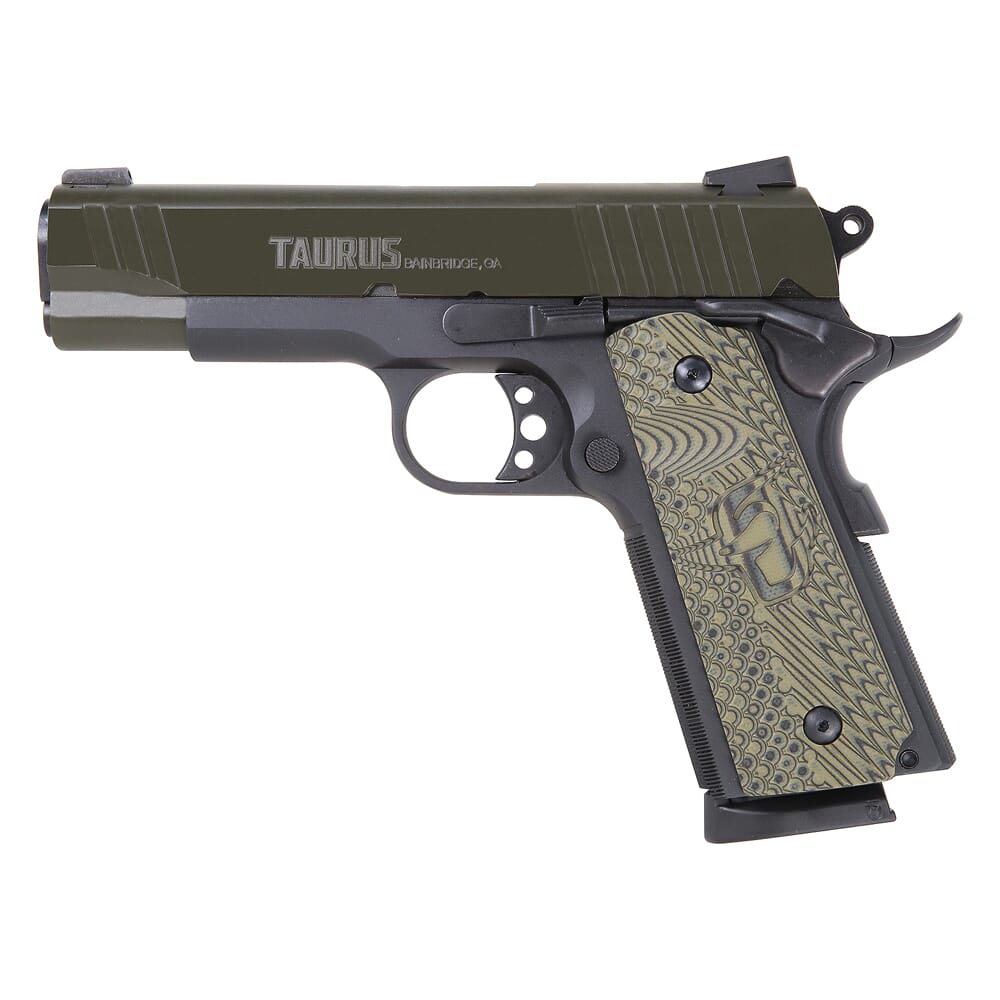 Taurus PT1911 Commander .45 ACP Bk Cerakote Mil Spec Green VZ Grip 5" Pistol w/(1)8rd Mag 1-191101COMMG-VZ