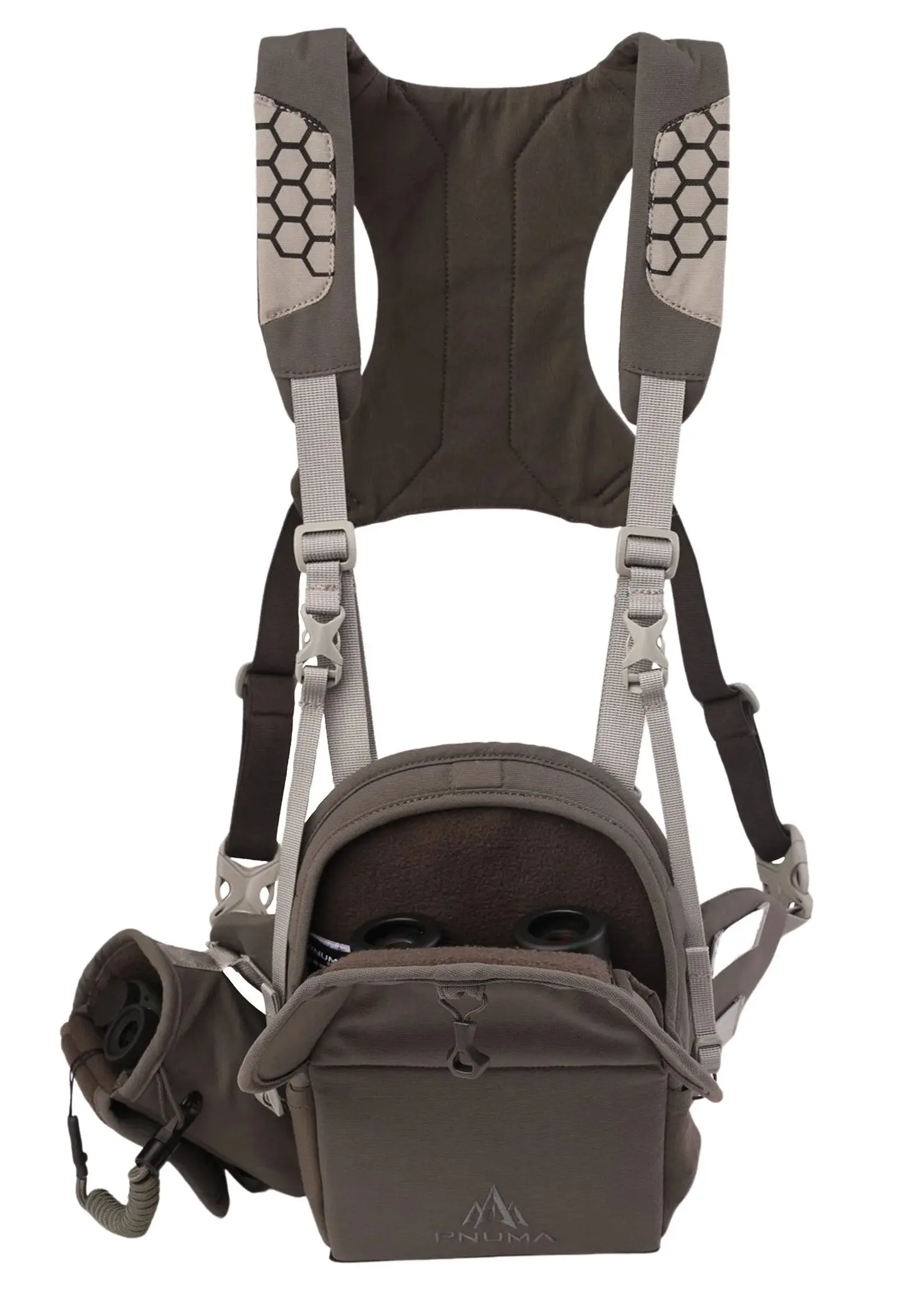Pnuma Outdoors Bino & Tech Harness, Beluga Color P617B