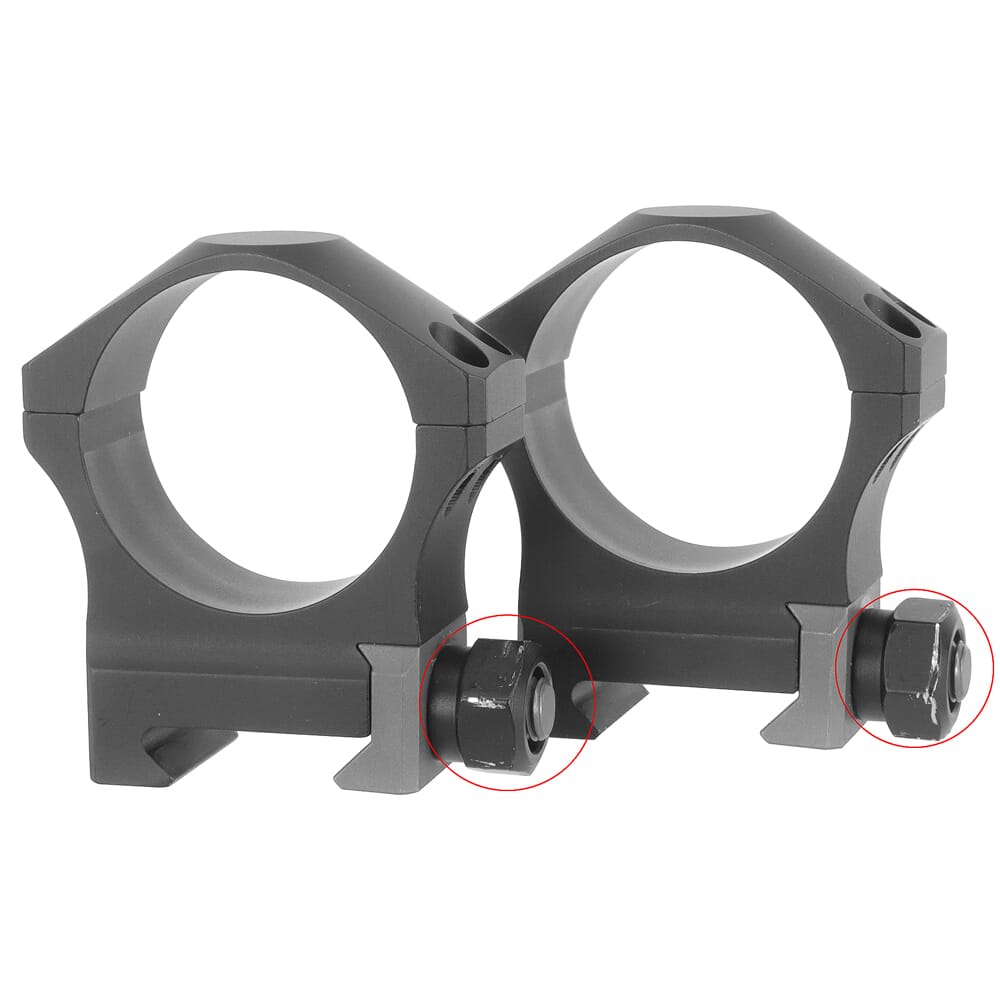 Nightforce USED 1.125" High 34mm Ultralite 4 Bolt Ring Set A224 UA2461 Scratches on Bolt Head UA2461