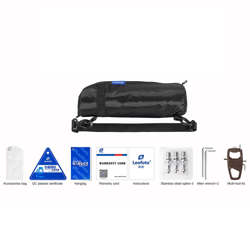 Leofoto Table/Ground Mini Carbon Tripod w/Leveling Base LS-223CEX