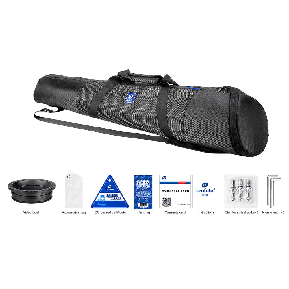 Leofoto LN Heavy Duty Series LN-364C Camo Systematic Bowl Compatible Carbon Fiber Tripod w/75mm Bowl & Bag LN-364C-CAMO