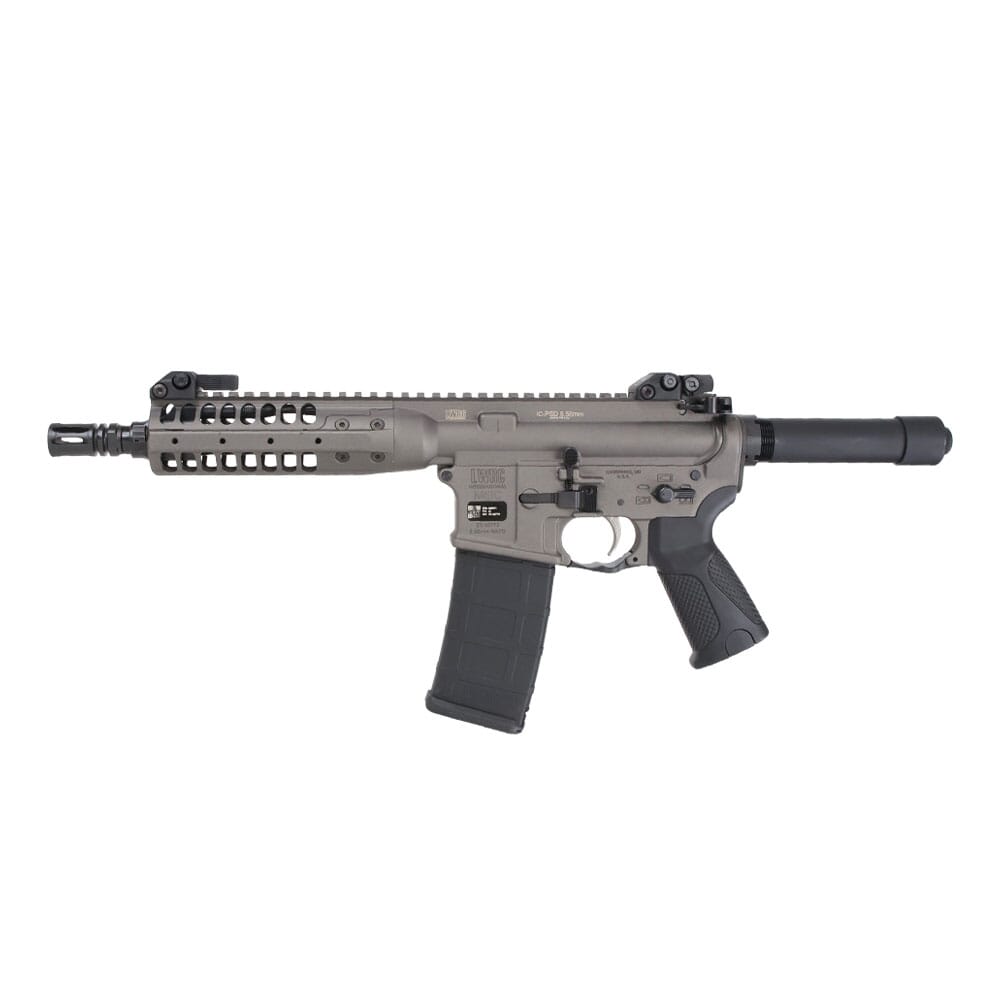 LWRC IC-PSD 5.56mm NATO 8.5" 1:7" 1/2x28 Bbl Tungsten Grey Personal Security Detail Pistol ICPSDPR5TG8