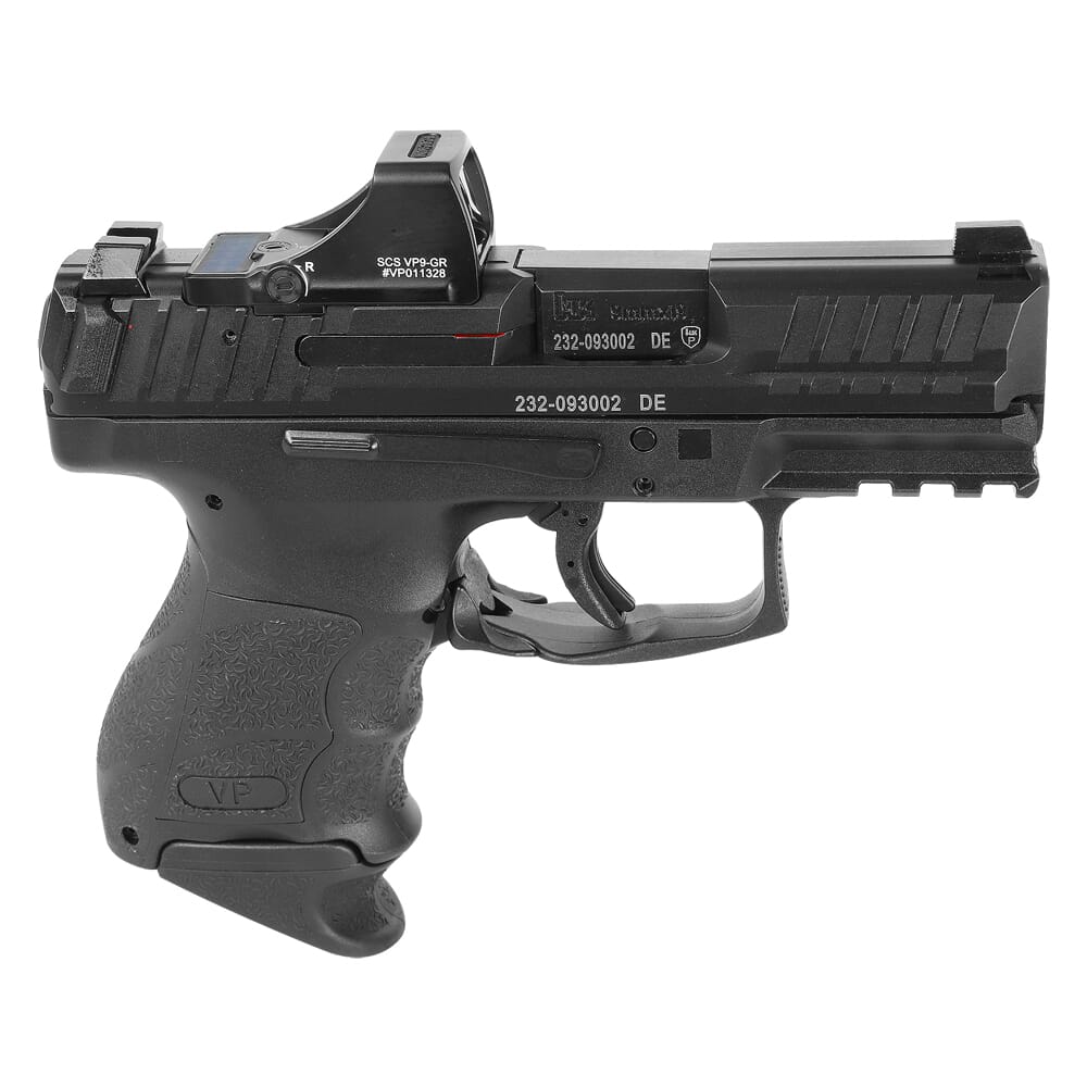 HK VP9SK SCS 9mm 3.39" Bbl Subcompact Pistol w/Super Green Holosun Package & (2) 10rd Mags 81000805