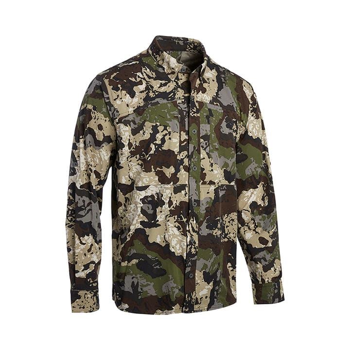 Pnuma Outdoors Shooter Shirt Long Sleeve, Caza Camo XL SS-LS-CZ-XL