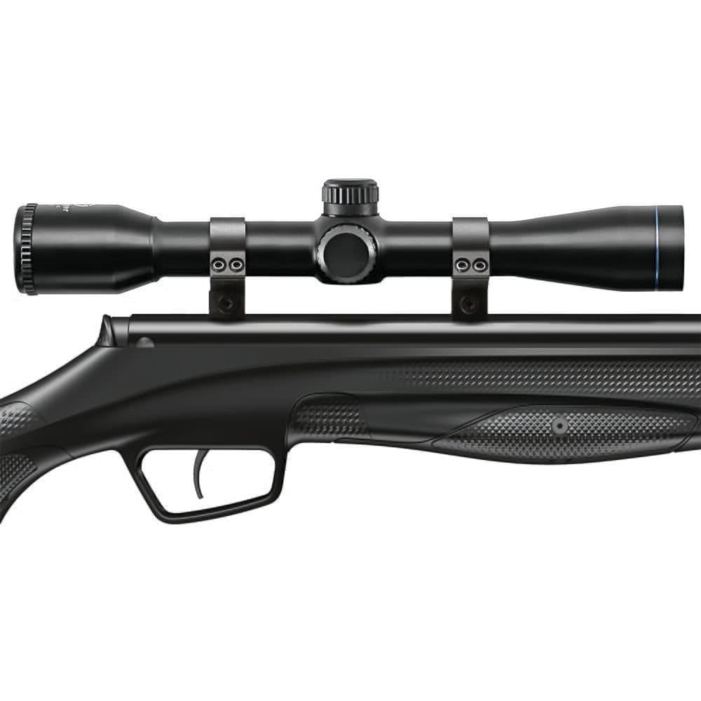 Stoeger S4000-E .177 Cal/1200 FPS Adv. Ergo. Black Synthetic Stock w/Fiber-Optic Sights and 4x32 Scope 30313