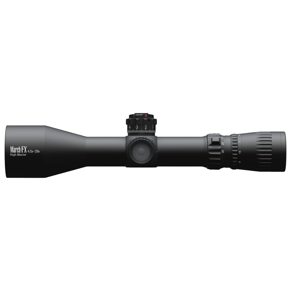 March FX Tactical 4.5-28x52mm FML-PDKI Reticle 0.1MIL FFP Illuminated Riflescope w/Shuriken Dial Lock D28HV52WFIMLX-FML-PDKI