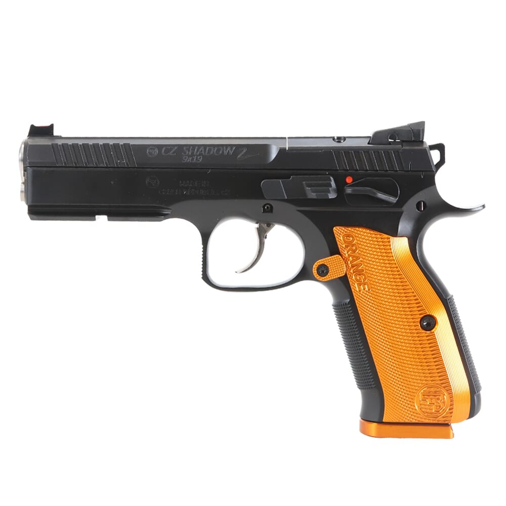 CZ-USA Shadow 2 Orange 9mm 17rd Optics Ready Handgun w/Polycoat Steel Frame, Nitride Slide, FO Front/Blk Serrated Hajo Rear, & Bbl Bushing 91248