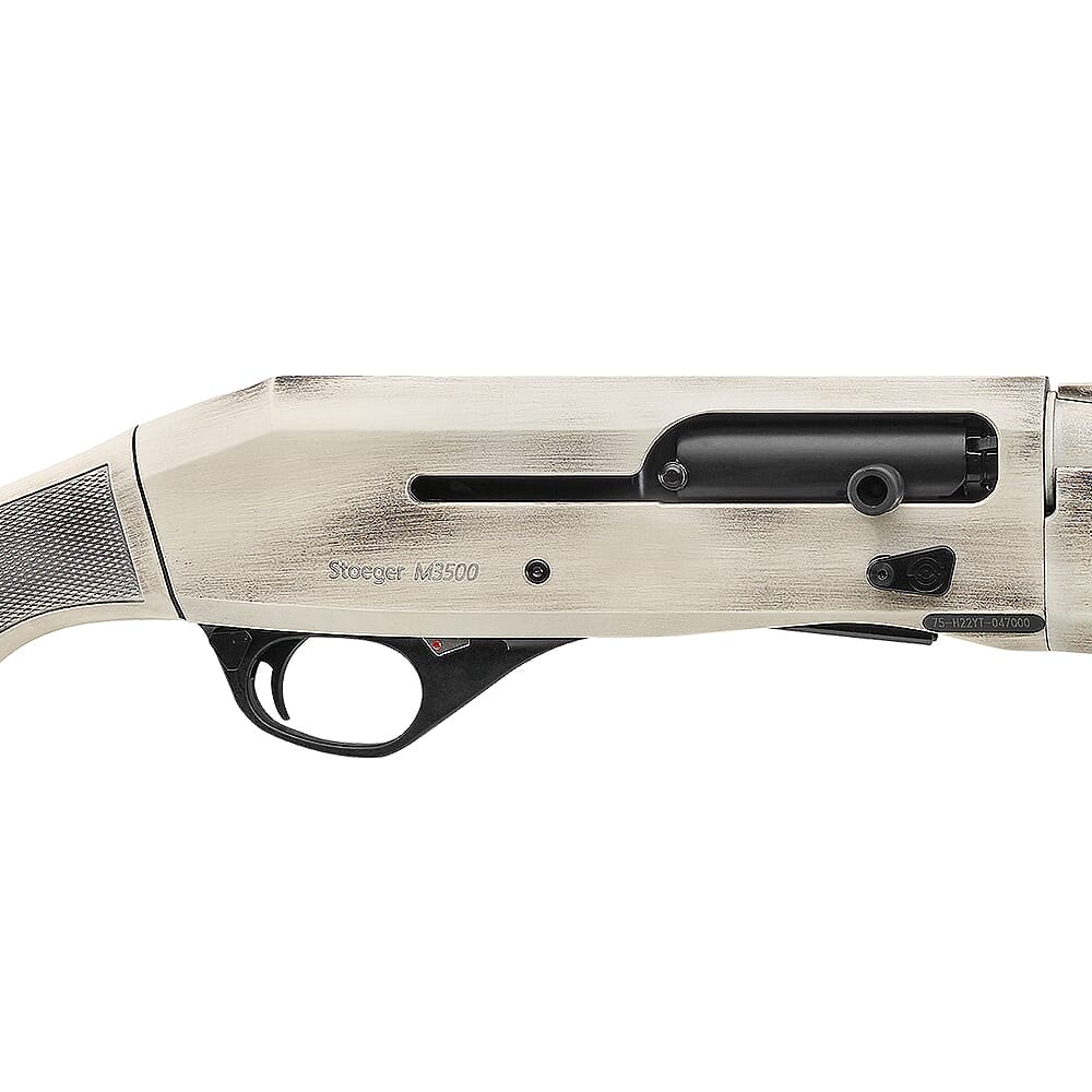 Stoeger M3500 Snow Goose 12ga 3-1/2" 28" Bbl Distressed White Cerakote 10+1 Semi-Auto Shotgun 36014FS