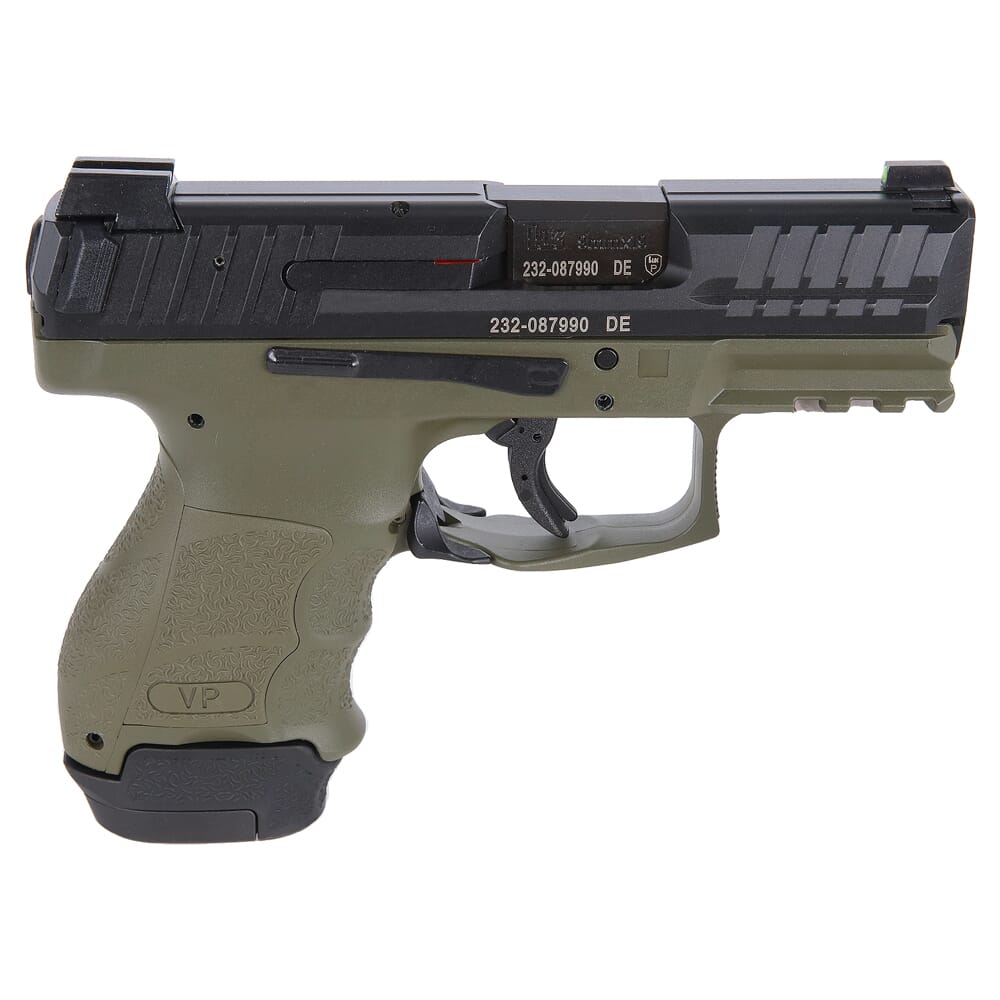 HK VP9SK 9mm 3.39" Bbl Green Subcompact Pistol w/(1) 15rd Mag, (2) 12rd Mags & Night Sights 81000815