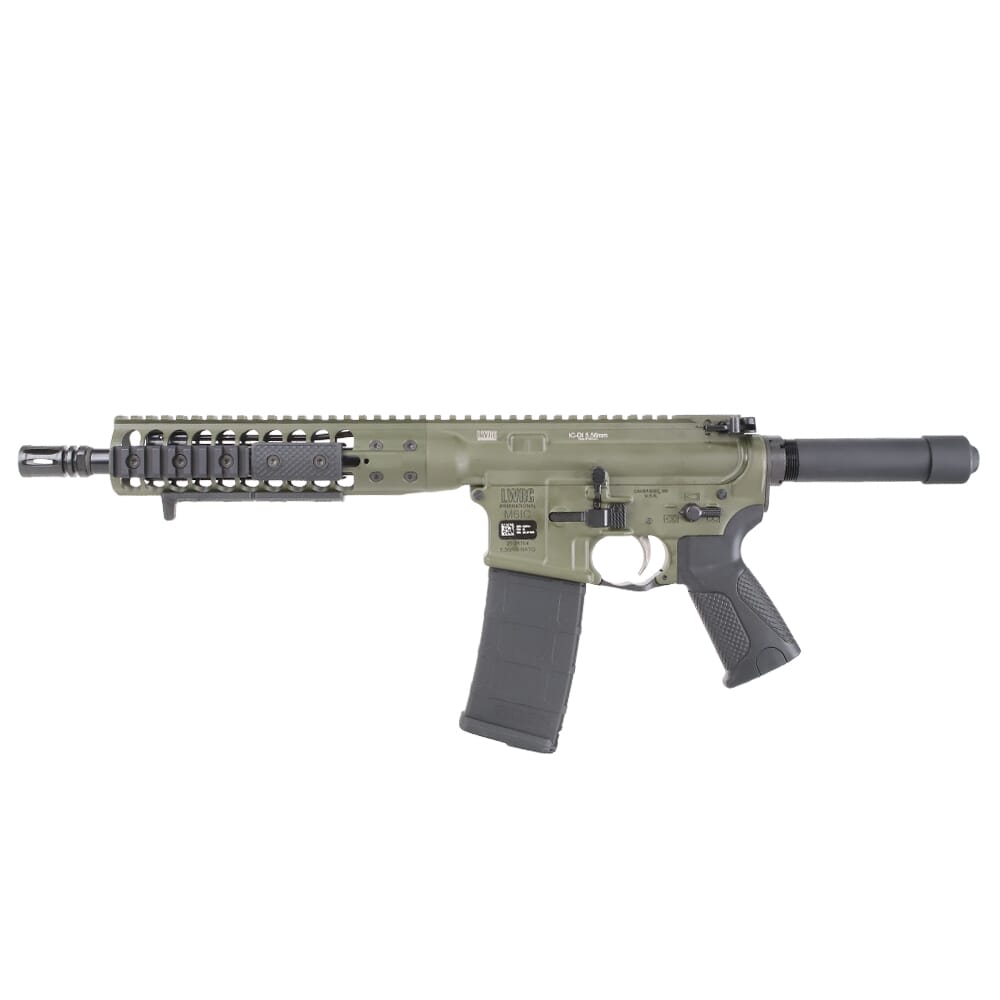 LWRC ICDI Direct Impingement 5.56mm NATO 10.5" 1:7" 1/2x28 Bbl OD Green Pistol ICDIP5ODG10