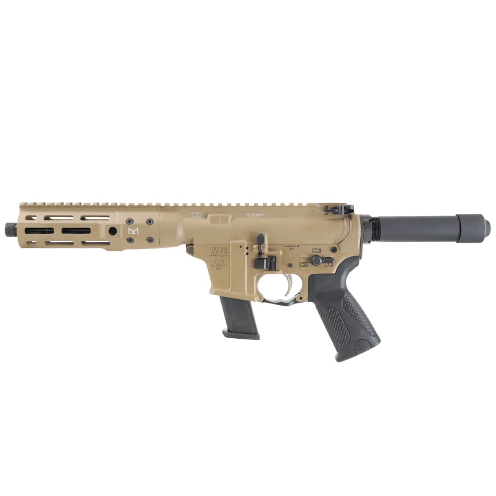 LWRC IC-9 9mm 8.5" 1:10" 1/2x28 Bbl FDE Pistol ICP9CK8