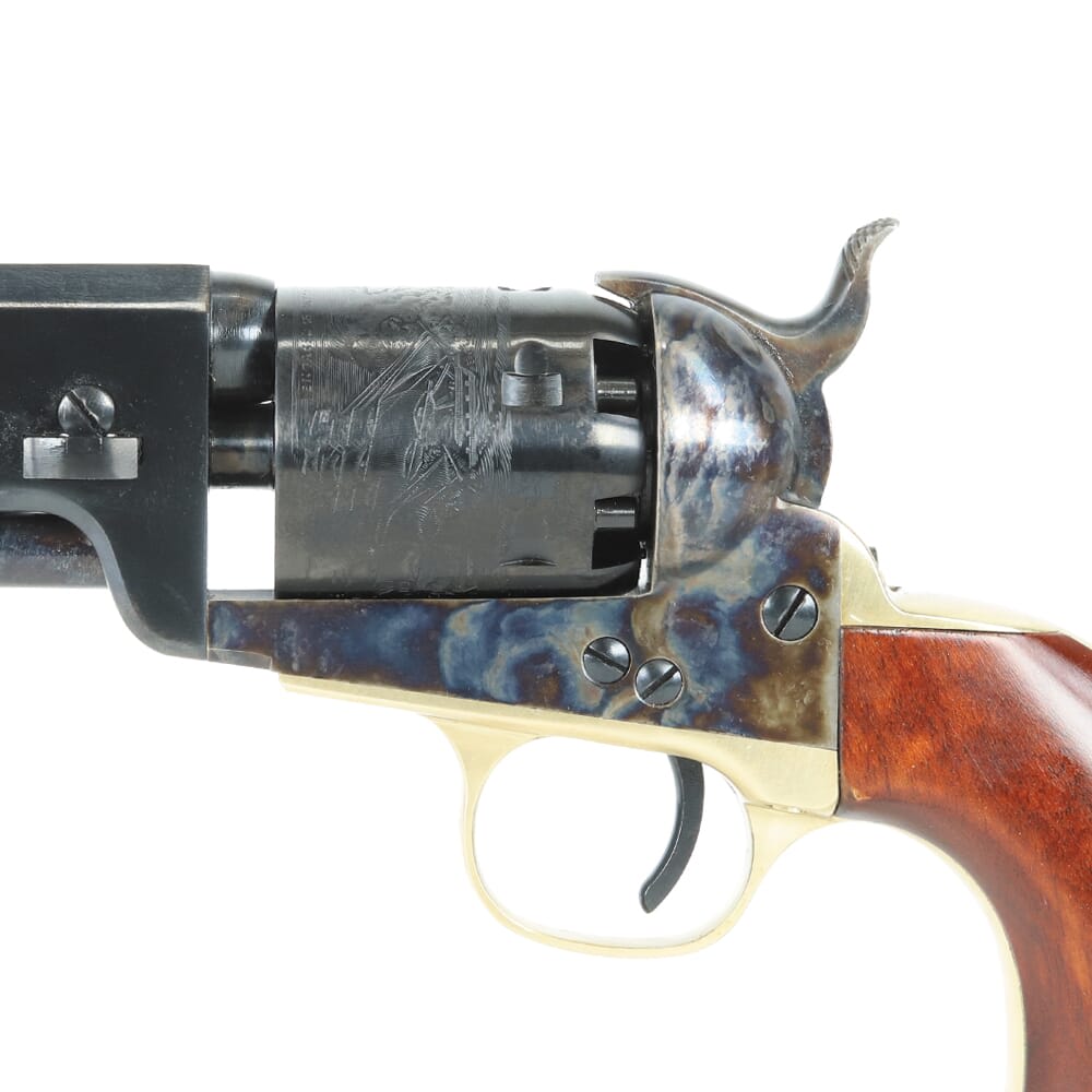 Uberti 1851 Navy London Steel .36 Cal 7.5" Bbl 6rd C/H Frame Brass B/S & T/G Black Powder Revolver 340050