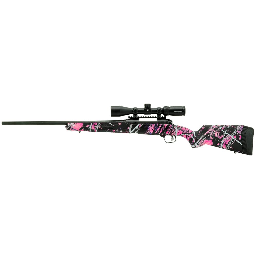 Savage Arms 110 Apex Hunter XP Muddy Girl 6.5 Creedmoor 24" 1:8" Bbl Muddy Girl Camo BA Rifle w/Vortex Crossfire II 3-9x40mm Scope, (1) 4rd Mag 57337