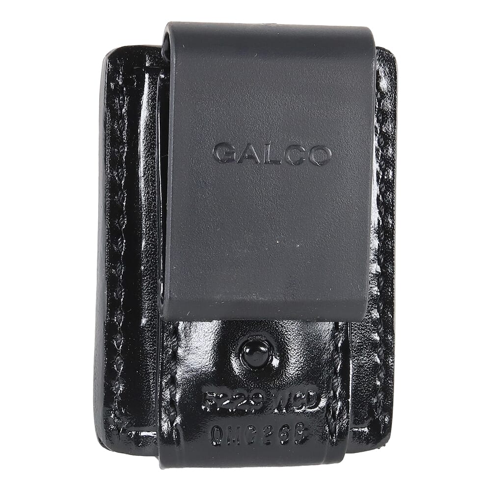 Kimber Single Mag Black Leather Carrier w/Spring Clip & Kimber Logo by Galco 4000042