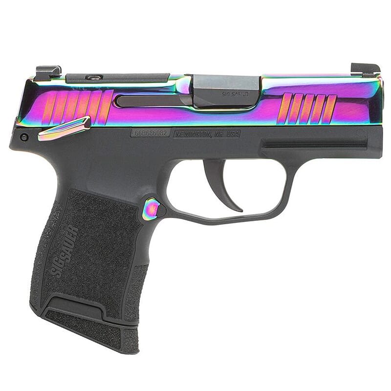 Sig Sauer P365X Rainbow 9mm 3.1" Bbl Optic Ready Manual Safety Pistol w/(2) 12rd Mags, XRAY3 & Rainbow Titanium Slide 365X-9-RBT-MS