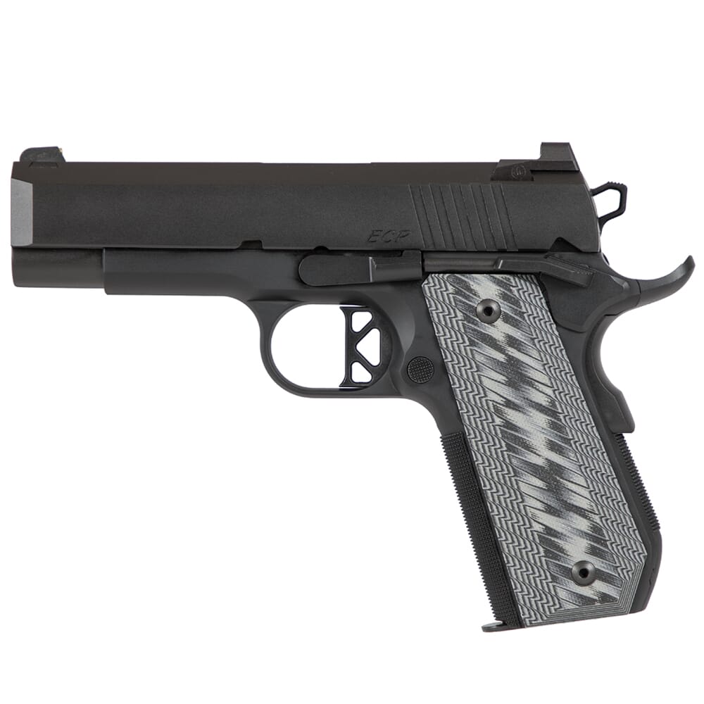Dan Wesson ECP .45ACP Blk Alum Bobtail Frame w/Brass Bead Front/Serrated Rear Sight, G10 Grips, 4" Bull Bbl, 8rd Pistol 01883