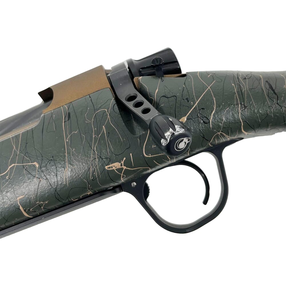 Christensen Arms USED Burnt Bronze Ridgeline 7mm Rem Mag 26" 1:9" LH Green w/Black & Tan Webbing Rifle 801-06089-00 - Excellent Condition, Scratched Bolt Knob UA4020