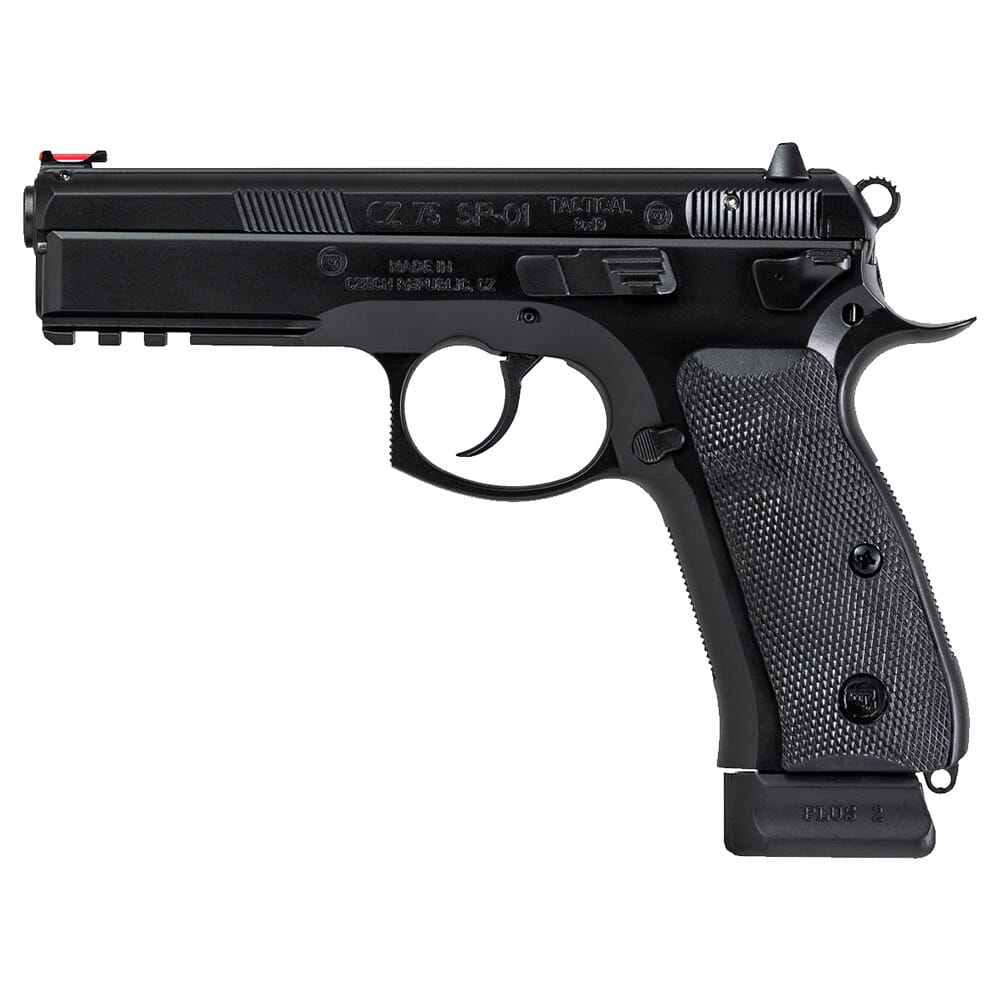 CZ-USA 75 SP-01 Tactical 9mm Blk 19rd Handgun w/Luminescent Front/Rear Sights & Ambi Decocker 89353