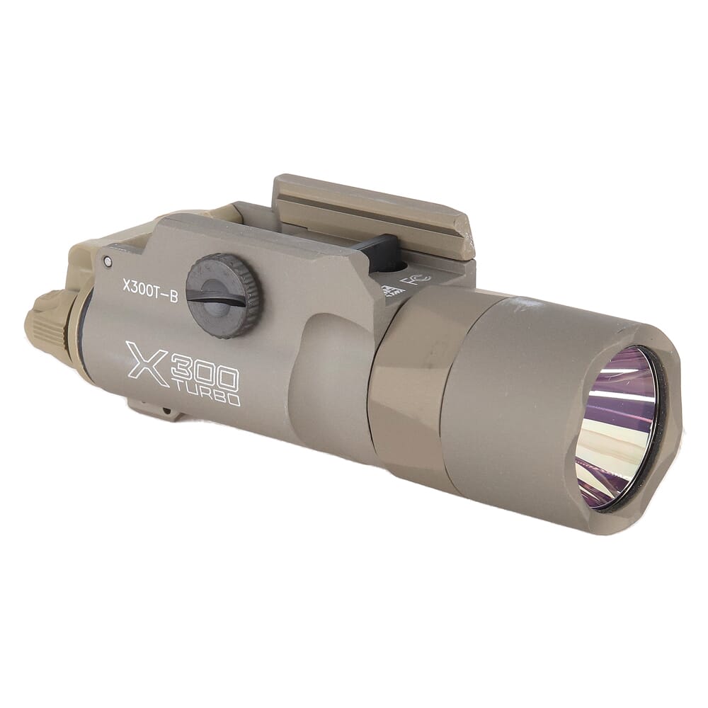 SureFire X300 Turbo 500 LU High-Candela 6V Tan WeaponLight w/Universal/Picatinny Thumb Screw Mount X300T-B-TN